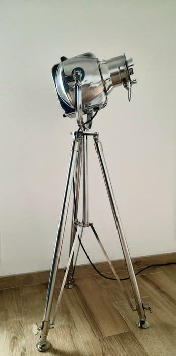 Morgan McLeod – Strand Electric – Guéridon, Lampe de théâtre (2) – Art déco – Acier, Verre – Enchères