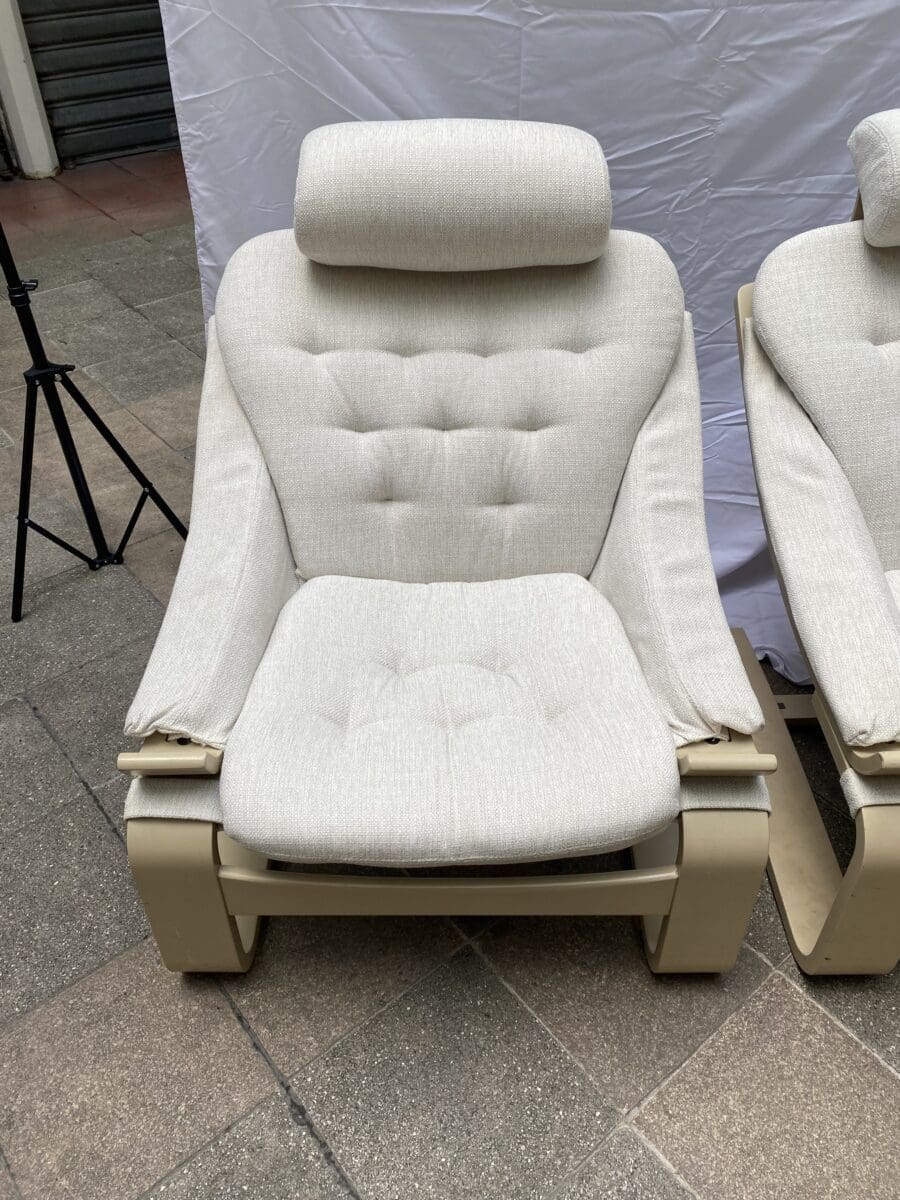 Kroken Ake Fribyter Armchairs – Pair Authentic Scandinavian Design 1970