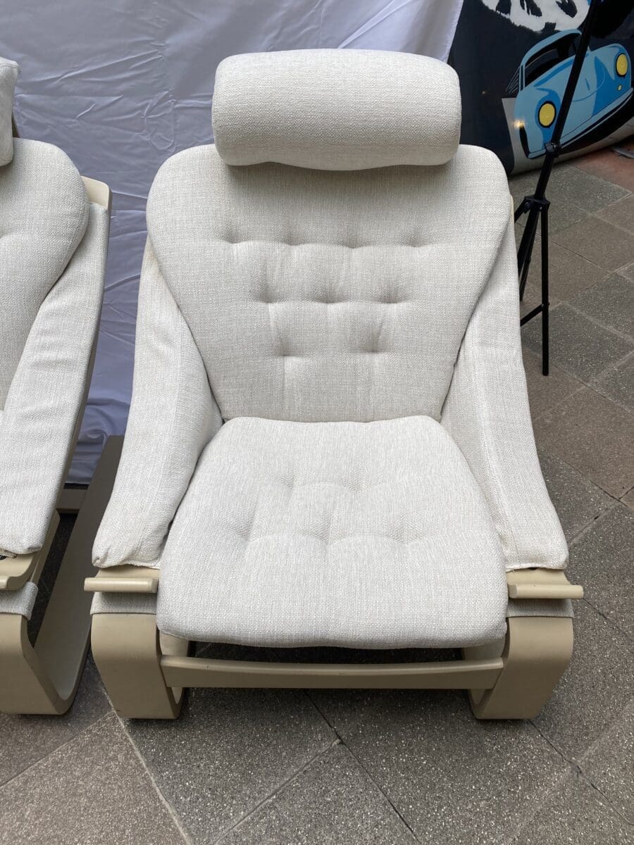 Kroken Ake Fribyter Armchairs – Pair Authentic Scandinavian Design 1970