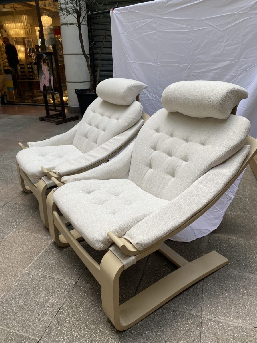 Kroken Ake Fribyter Armchairs – Pair Authentic Scandinavian Design 1970