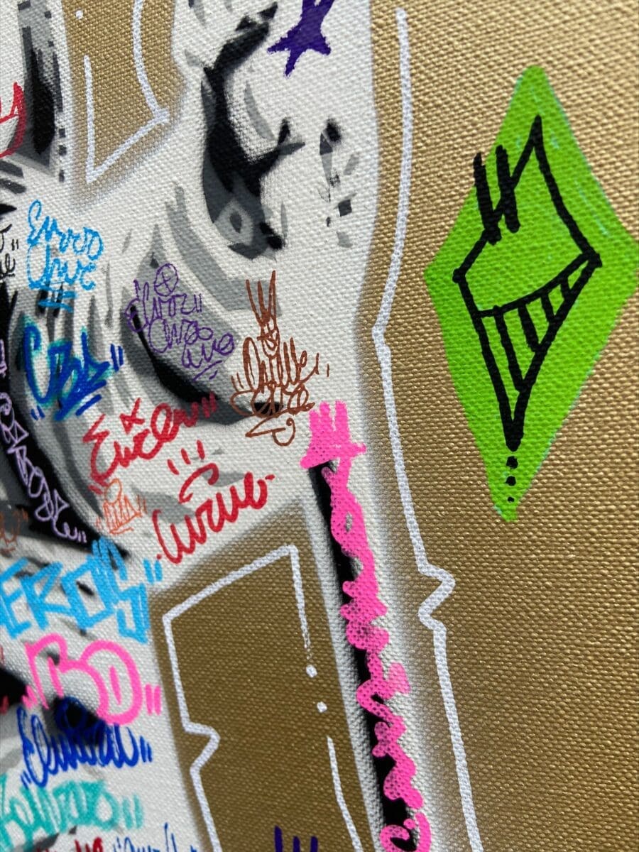 Explorer Cat – Peinture aérosol et acrylique d&rsquo;Alberto Blanchart