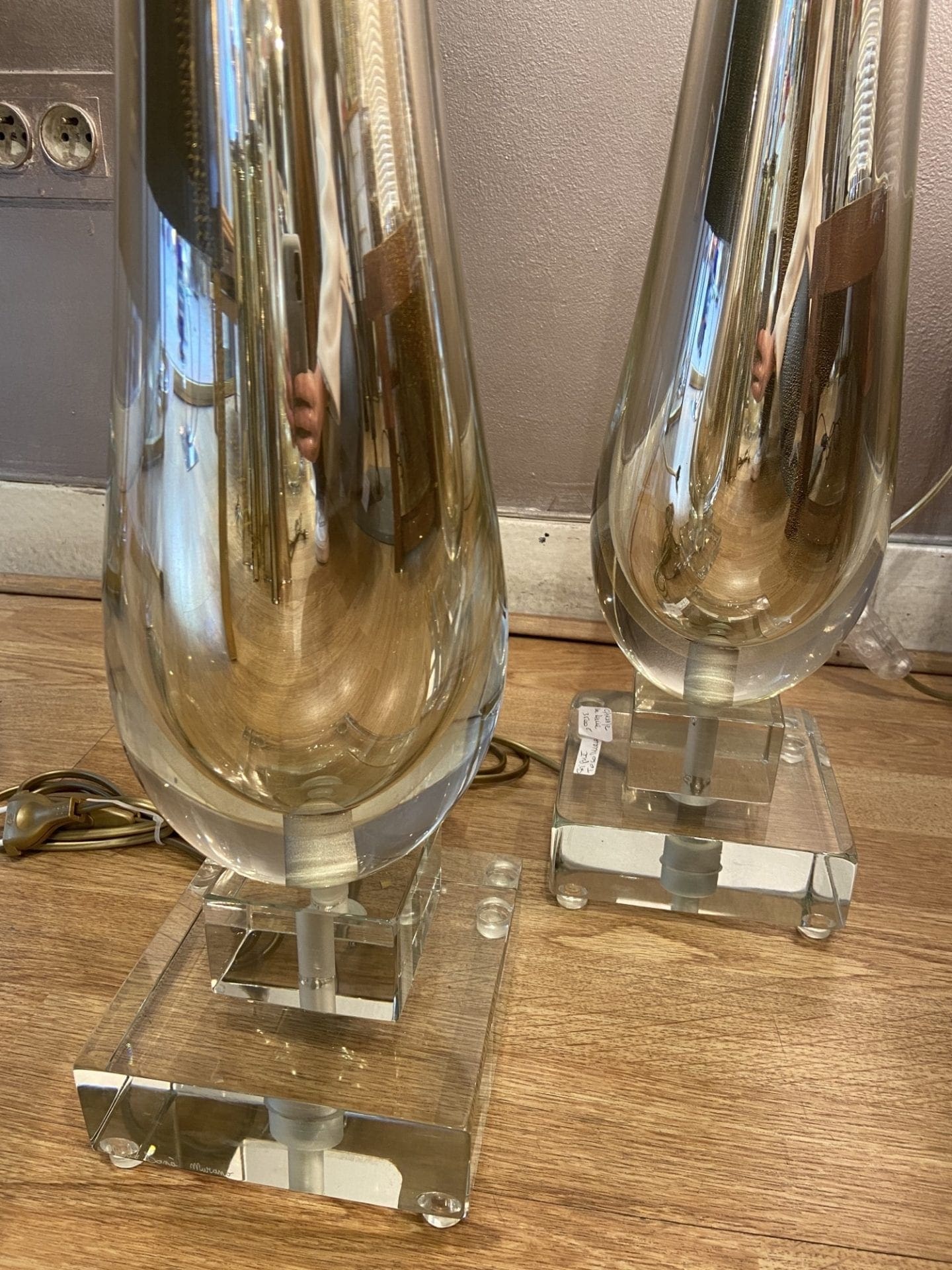 Alberto Doña – Paire de lampes Murano (circa 1980)