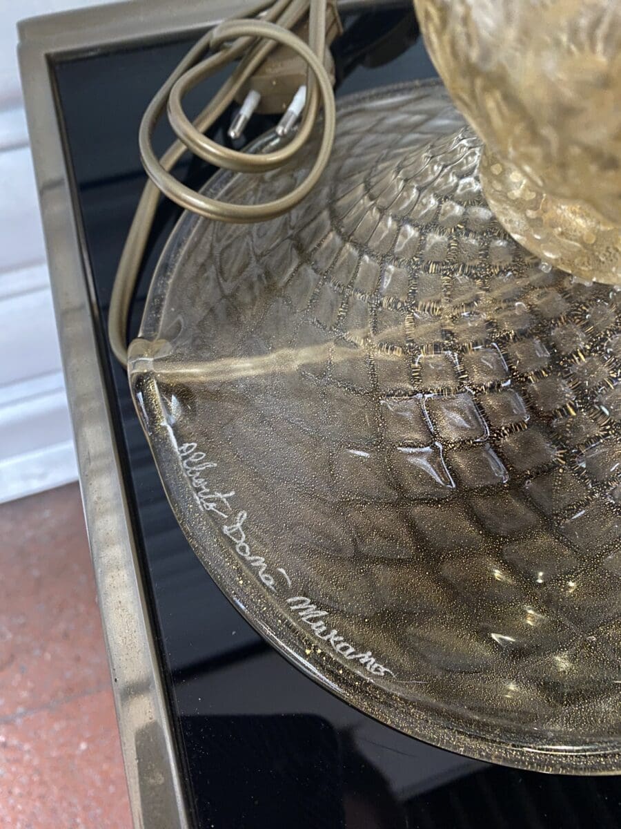 Paire de lampes Murano dorées Alberto Dona circa 1970