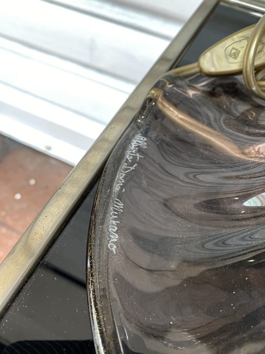 Alberto Dona – Paire de lampes violettes Murano – Occasion