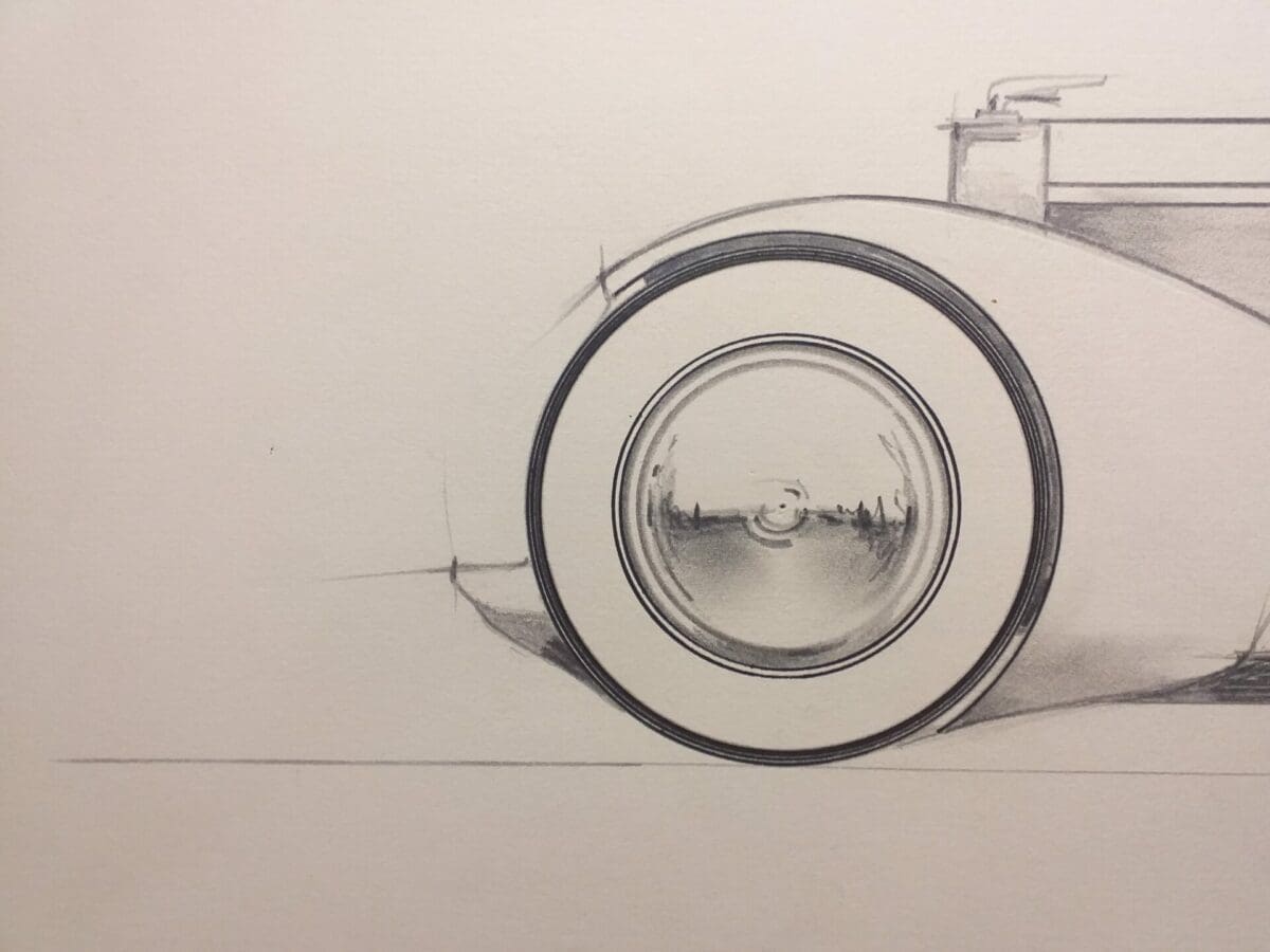 André Ferrand – Grand coupé 3, Dessin crayon & encre