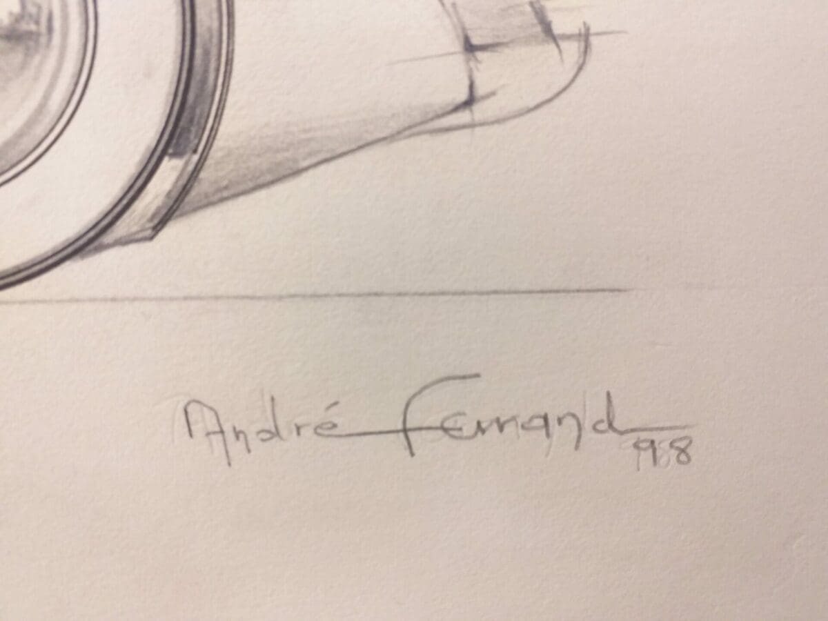 André Ferrand – Grand coupé 3, Dessin crayon & encre