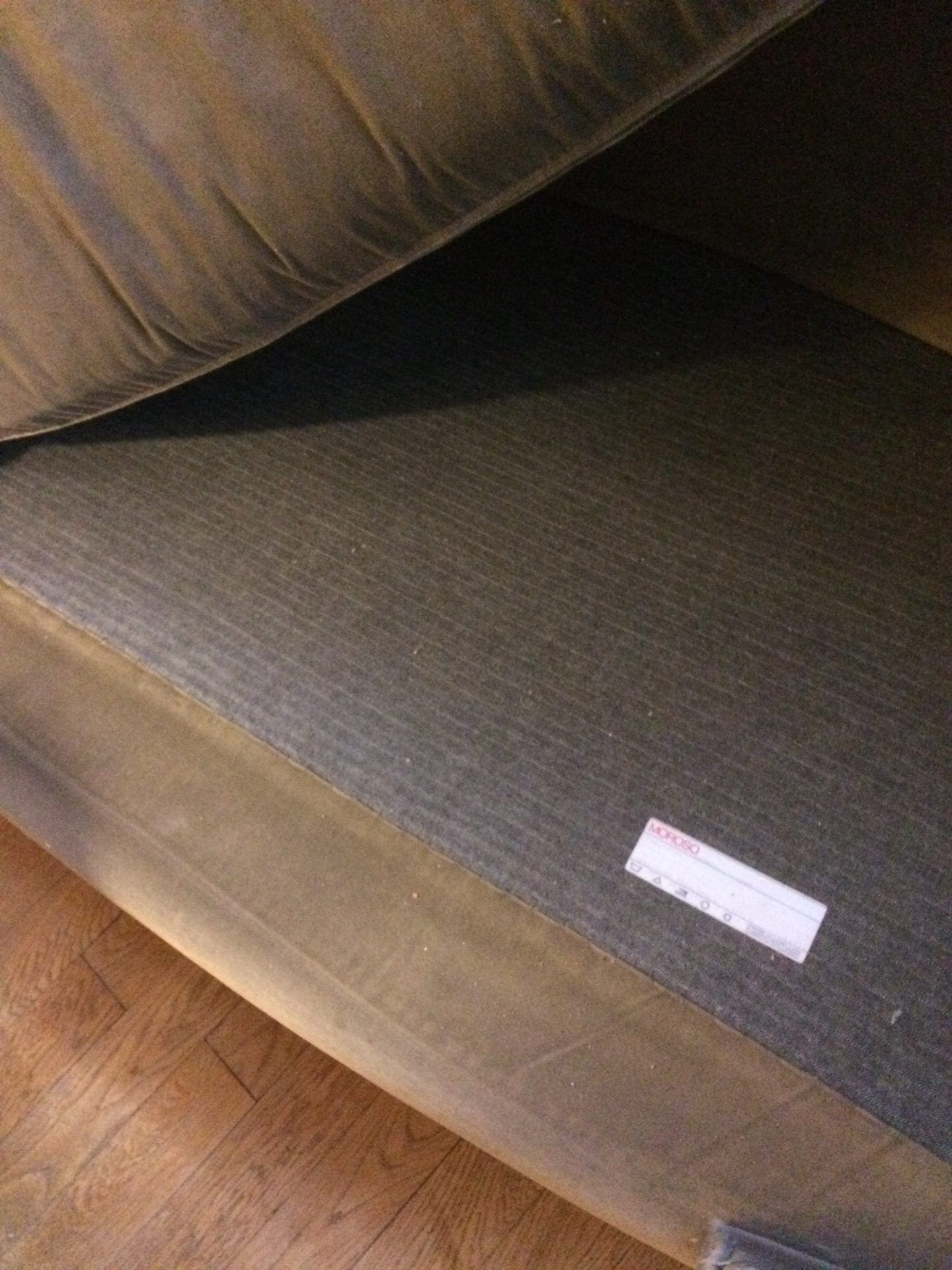 Banquette Moroso – Velours rasé gris – Circa 2000