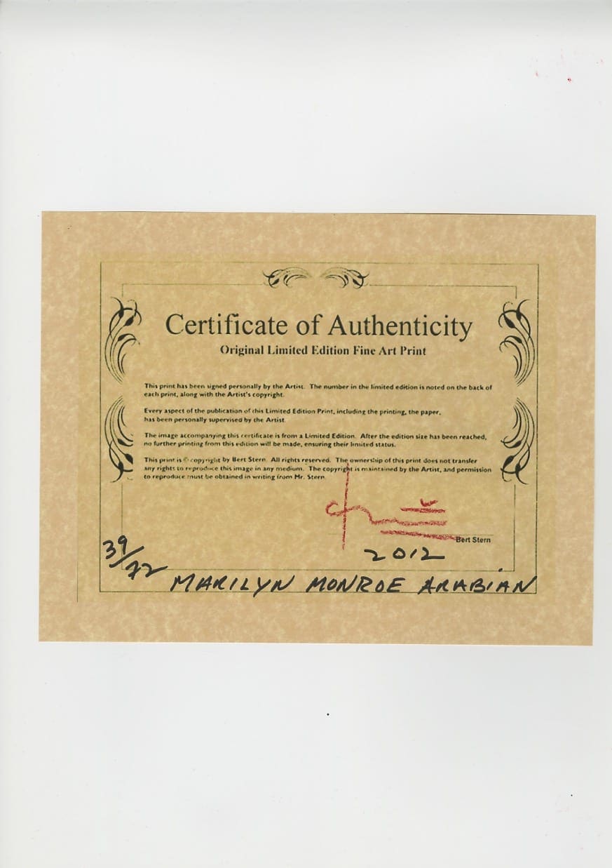 Bert Stern – Marilyn Monroe Arabian