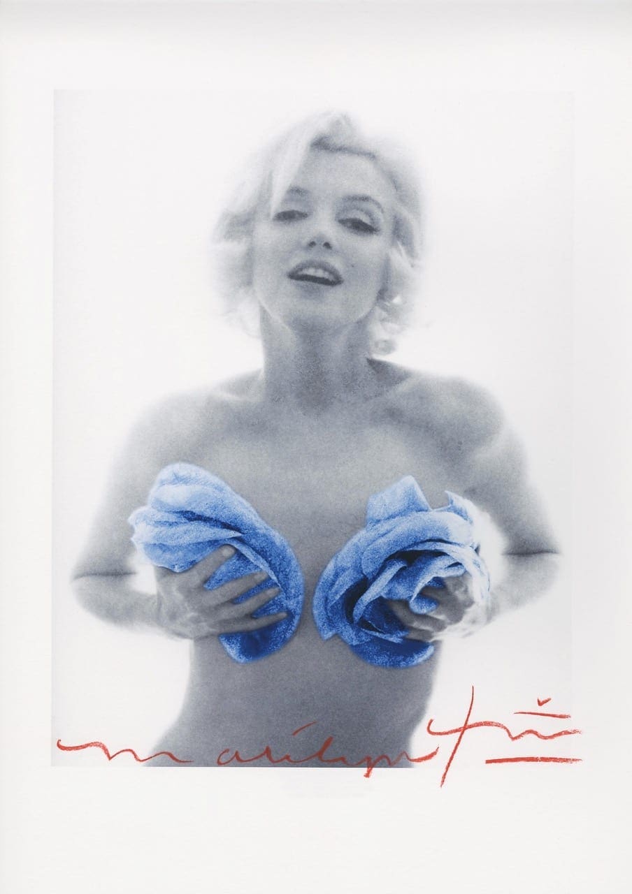 Bert Stern – Marilyn Monroe blue classic roses – 2011