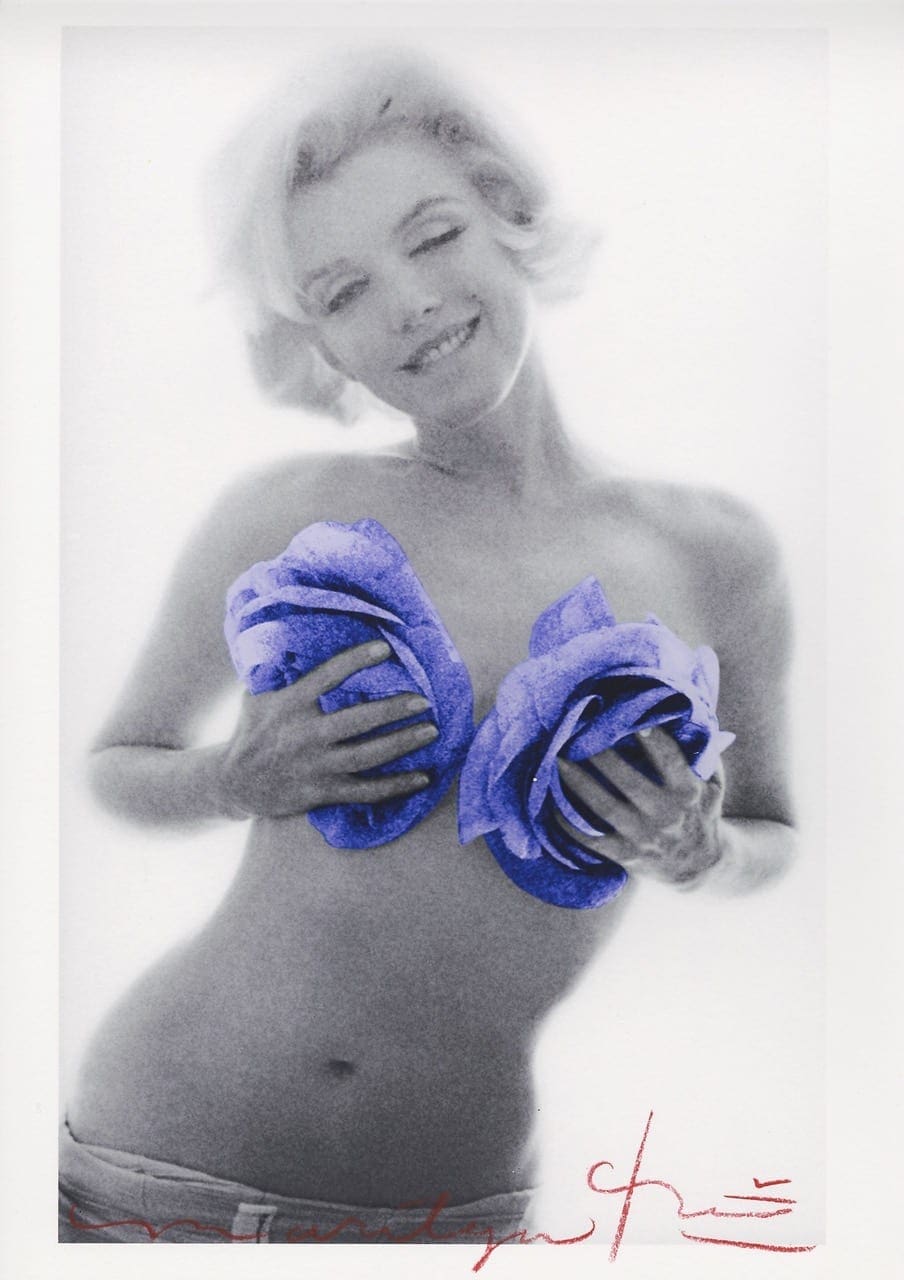 Bert Stern – Marilyn Monroe purple wink roses – 2012
