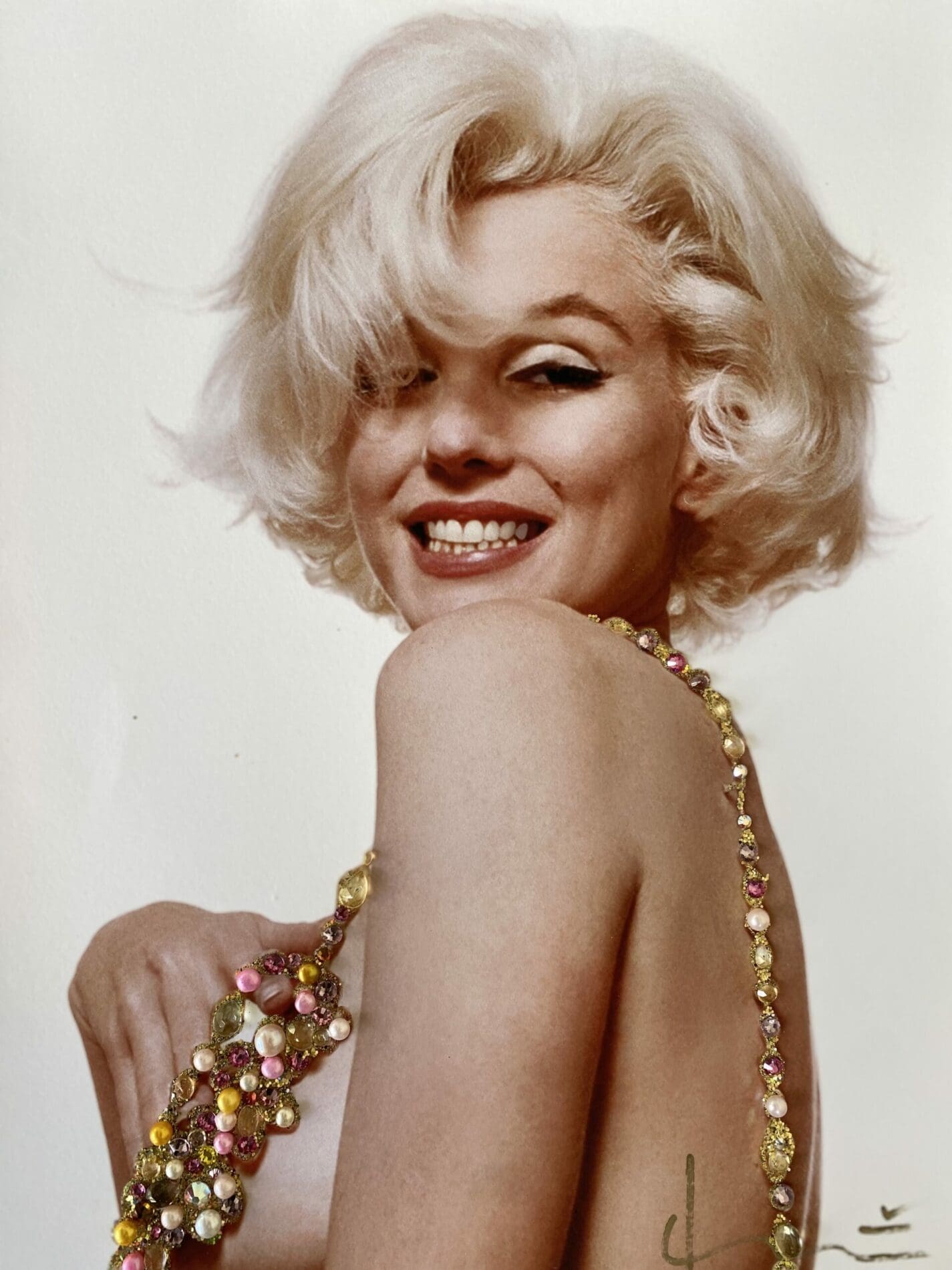 Bert Stern – Photographie de Marilyn Monroe décorée par des bijoux Swarovski