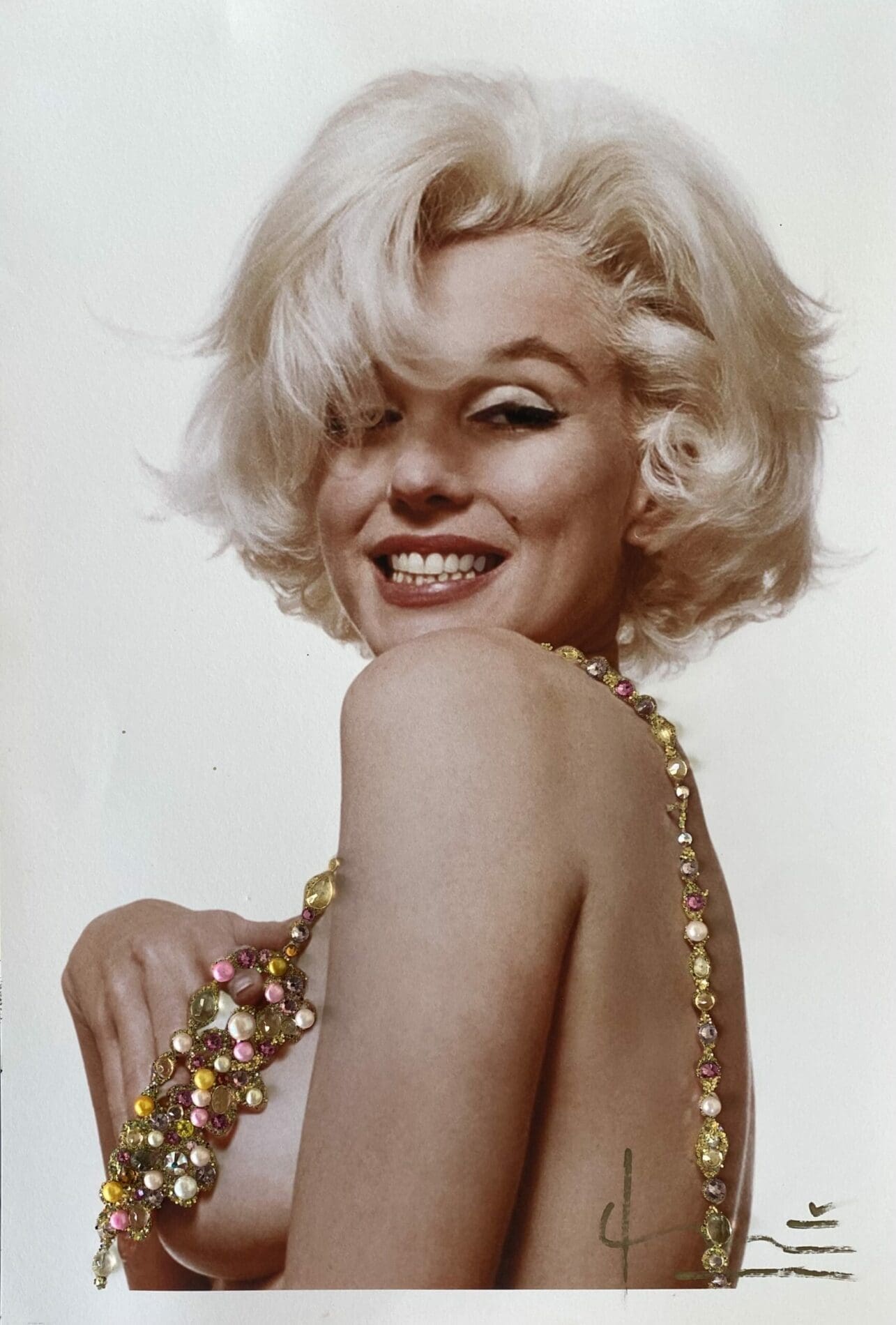 Bert Stern – Photographie de Marilyn Monroe décorée par des bijoux Swarovski
