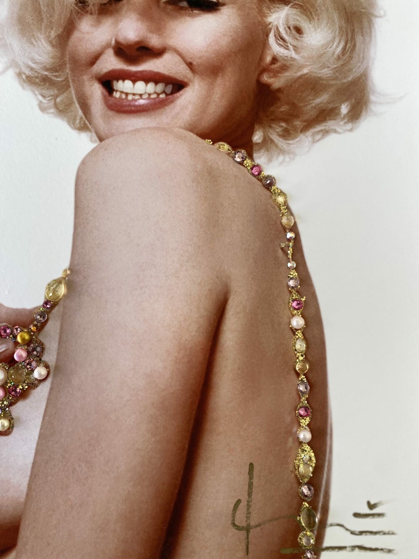 Bert Stern – Photographie de Marilyn Monroe décorée par des bijoux Swarovski