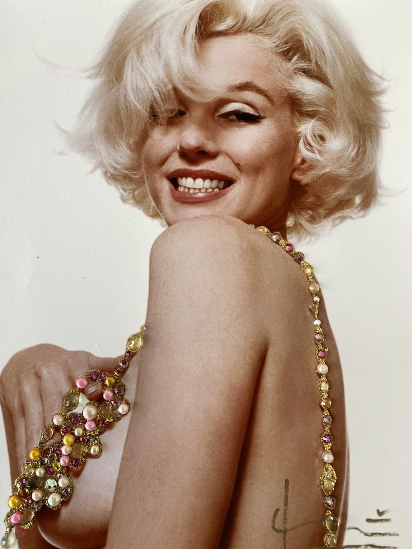 Bert Stern – Photographie de Marilyn Monroe décorée par des bijoux Swarovski