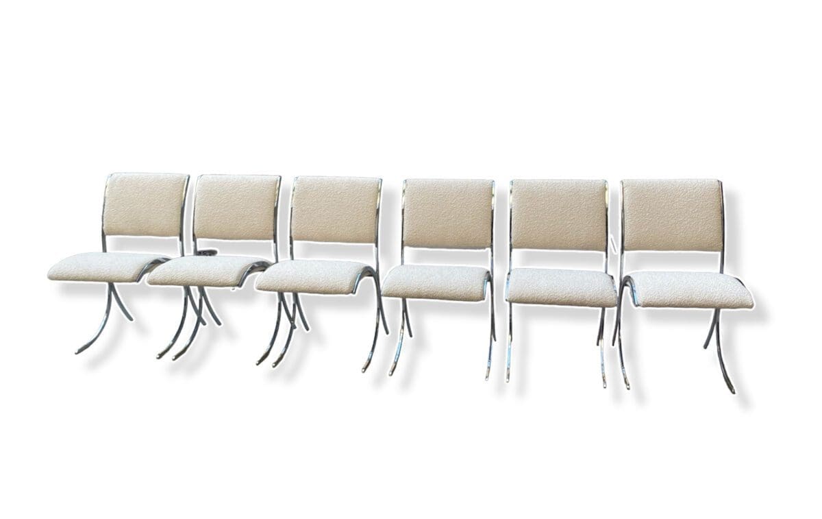 Juego de 6 sillas Boris Tabacoff para Christofle – Diseño alrededor de 1970