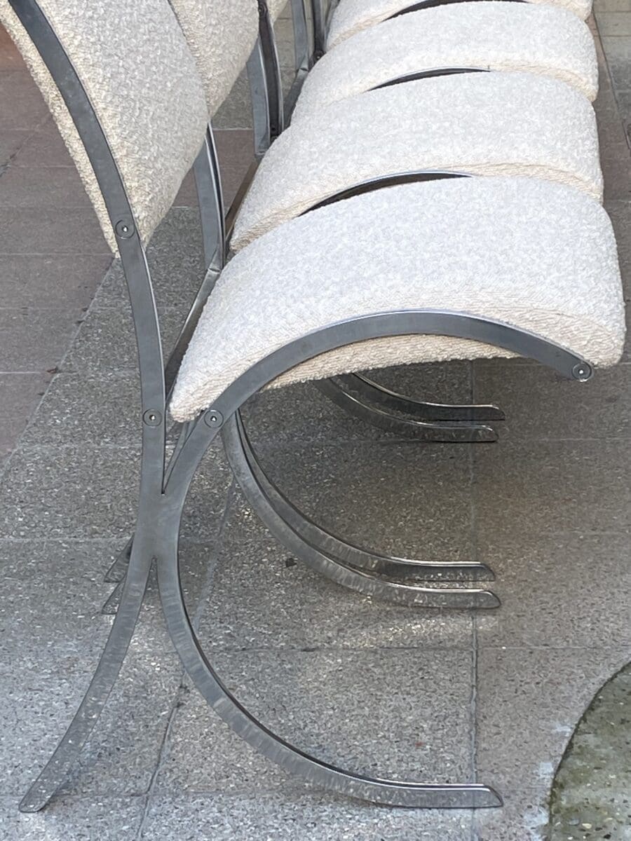 Juego de 6 sillas Boris Tabacoff para Christofle – Diseño alrededor de 1970