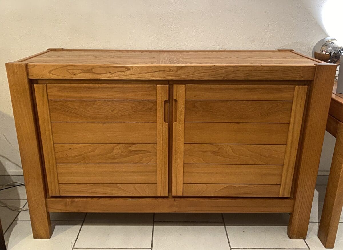 Pierre Chapo – Buffet en orme massif – Regain – Occasion