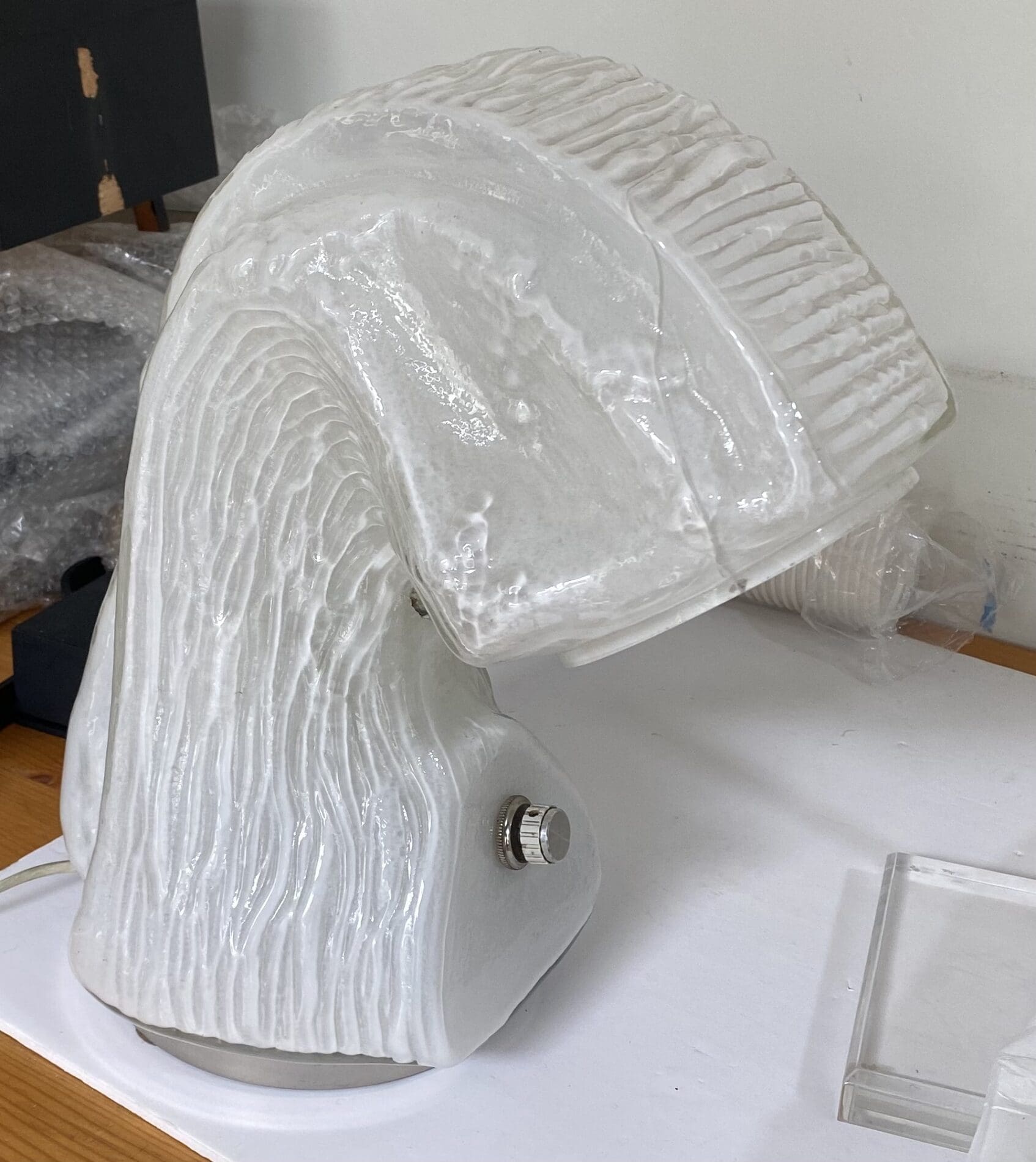 Lampe Carlo Nason en verre de Murano pour Mazzega – Design organique des années 60