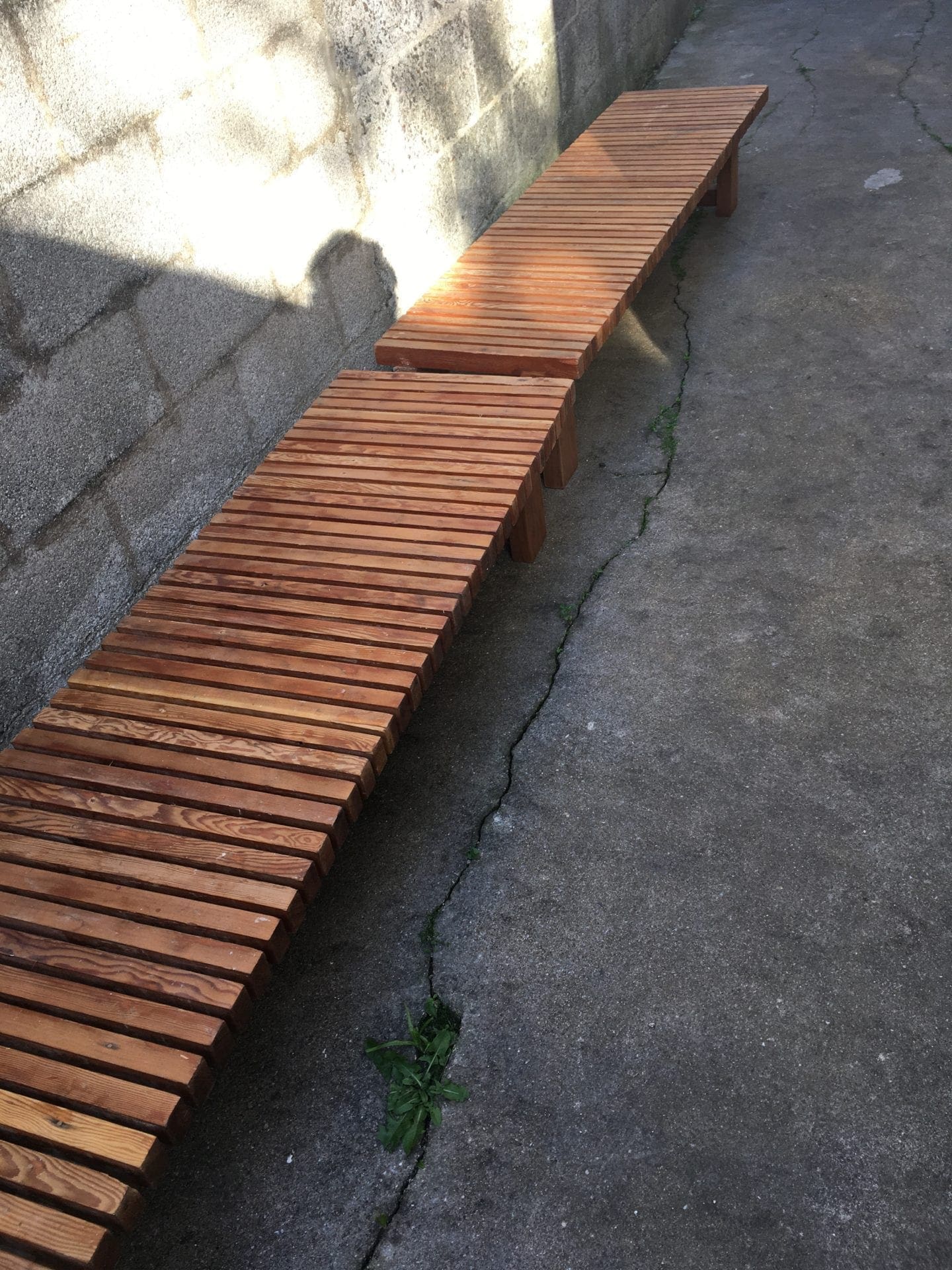 Charlotte Perriand – Banquette caillebotis 1 – Mélèze