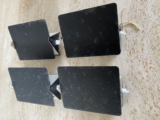 Charlotte Perriand – Rare série de 4 mythiques appliques Volets