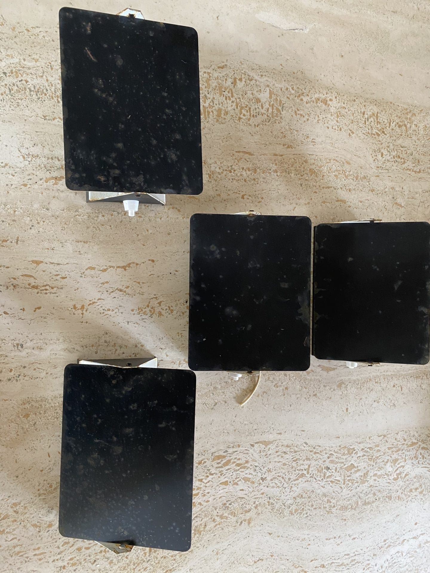 Charlotte Perriand – Rare série de 4 mythiques appliques Volets