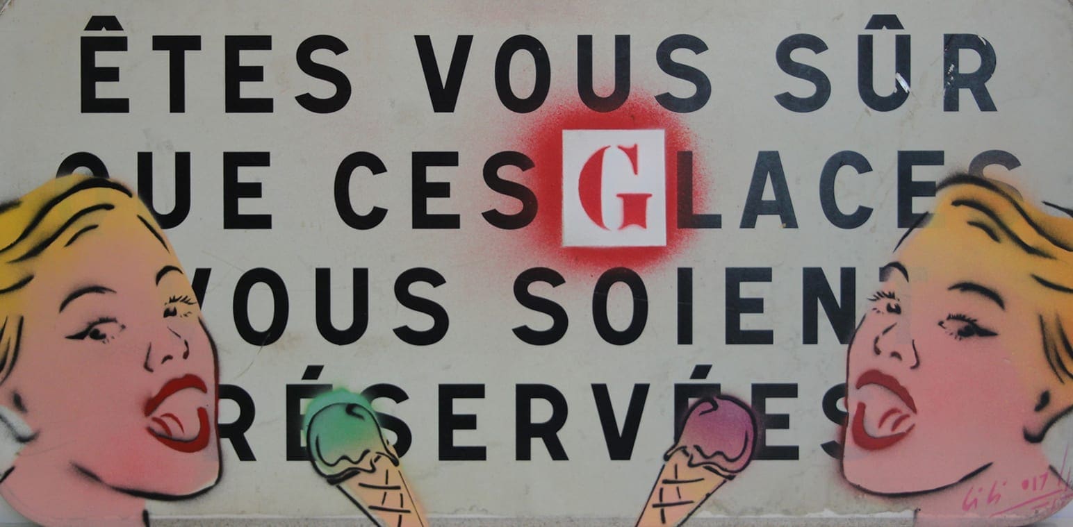 Christophe STOUVENEL – Places aux Glaces, 2017 – Pochoir signé