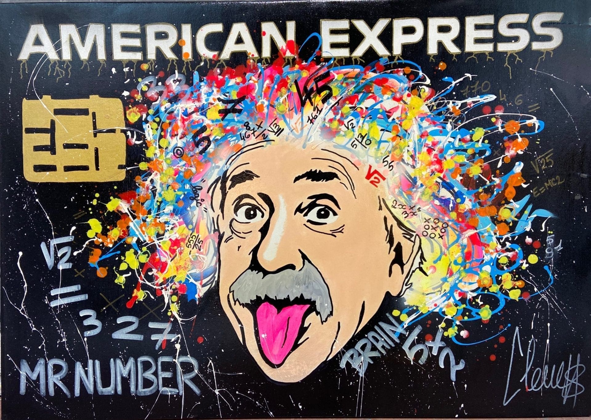 Peinture Acrylique Einstein par Clem$ – 2020