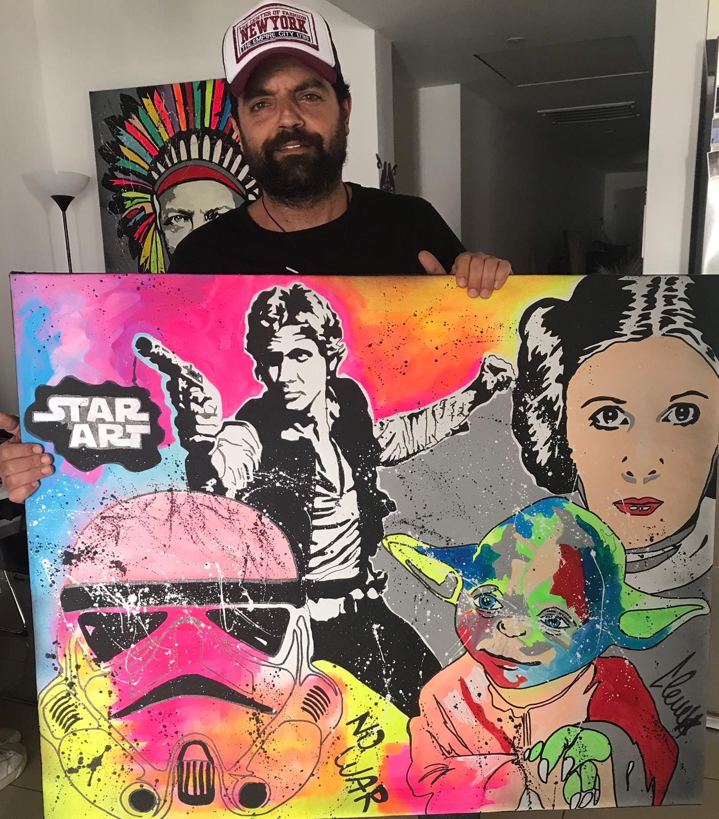 Clem$ – Star Art, acrylique sur toile (2020)