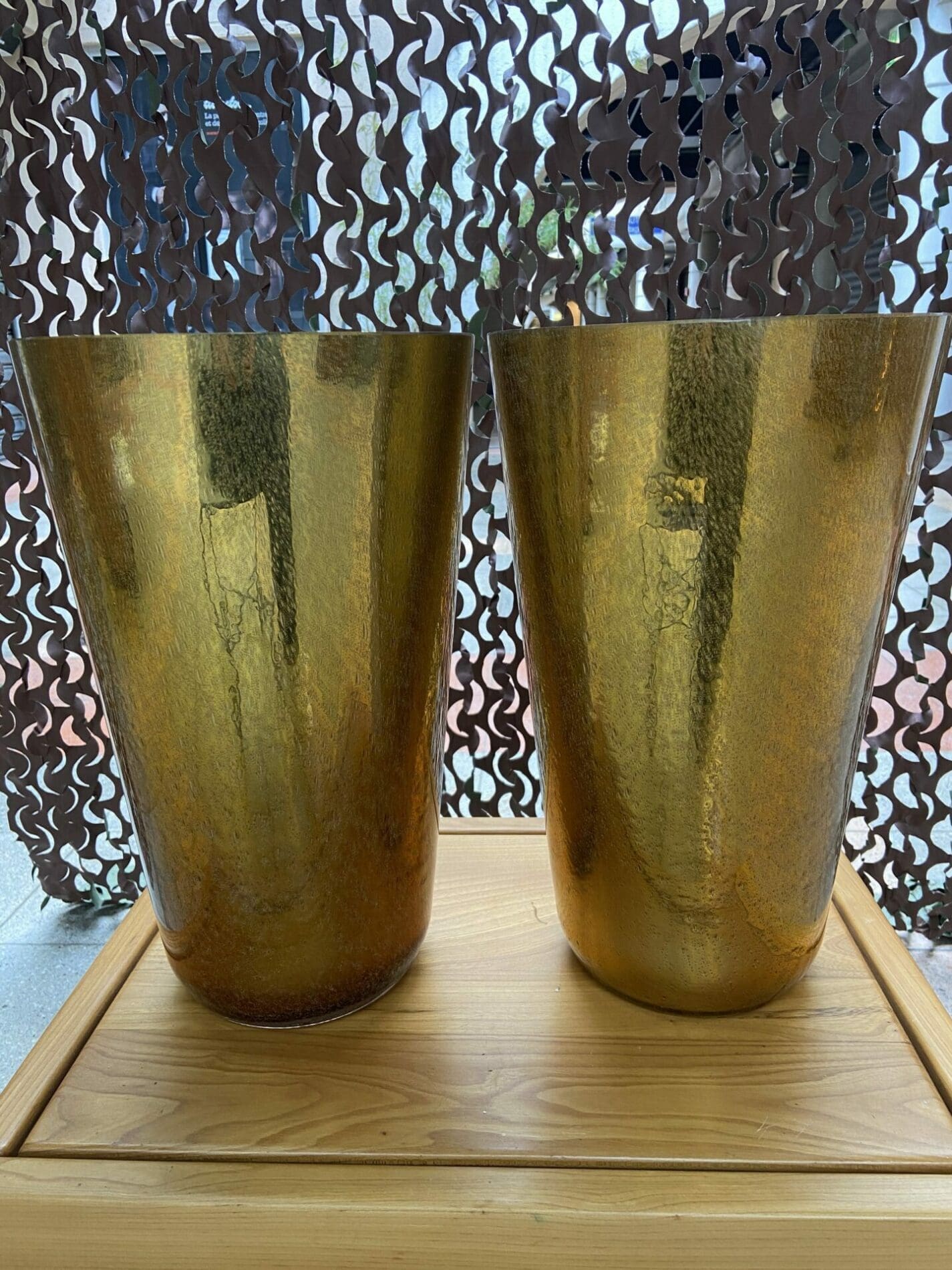 Sergio Costantini – Paire de vase doré