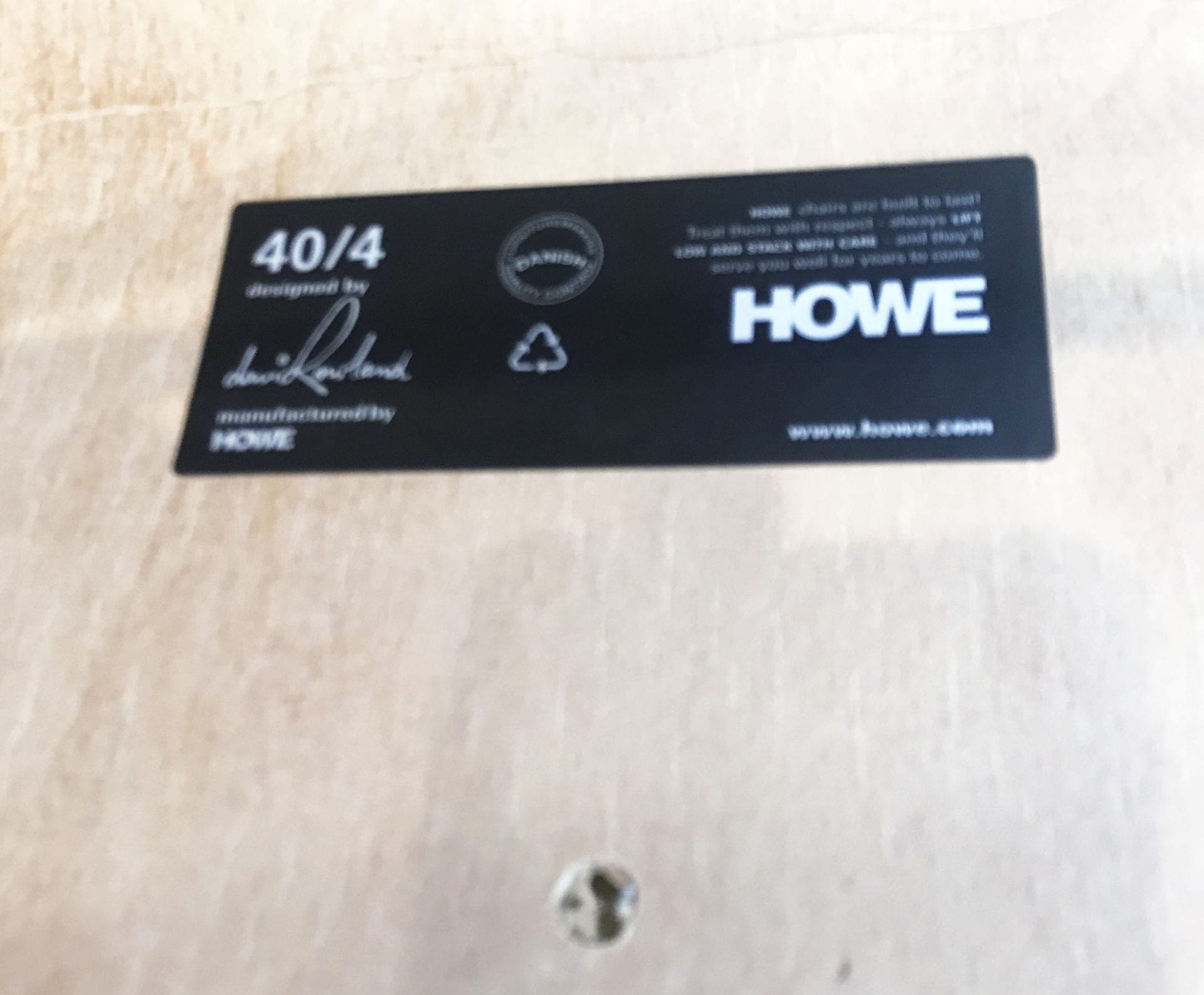 David Rowland – Chaise HOWE – Modèle 40/4