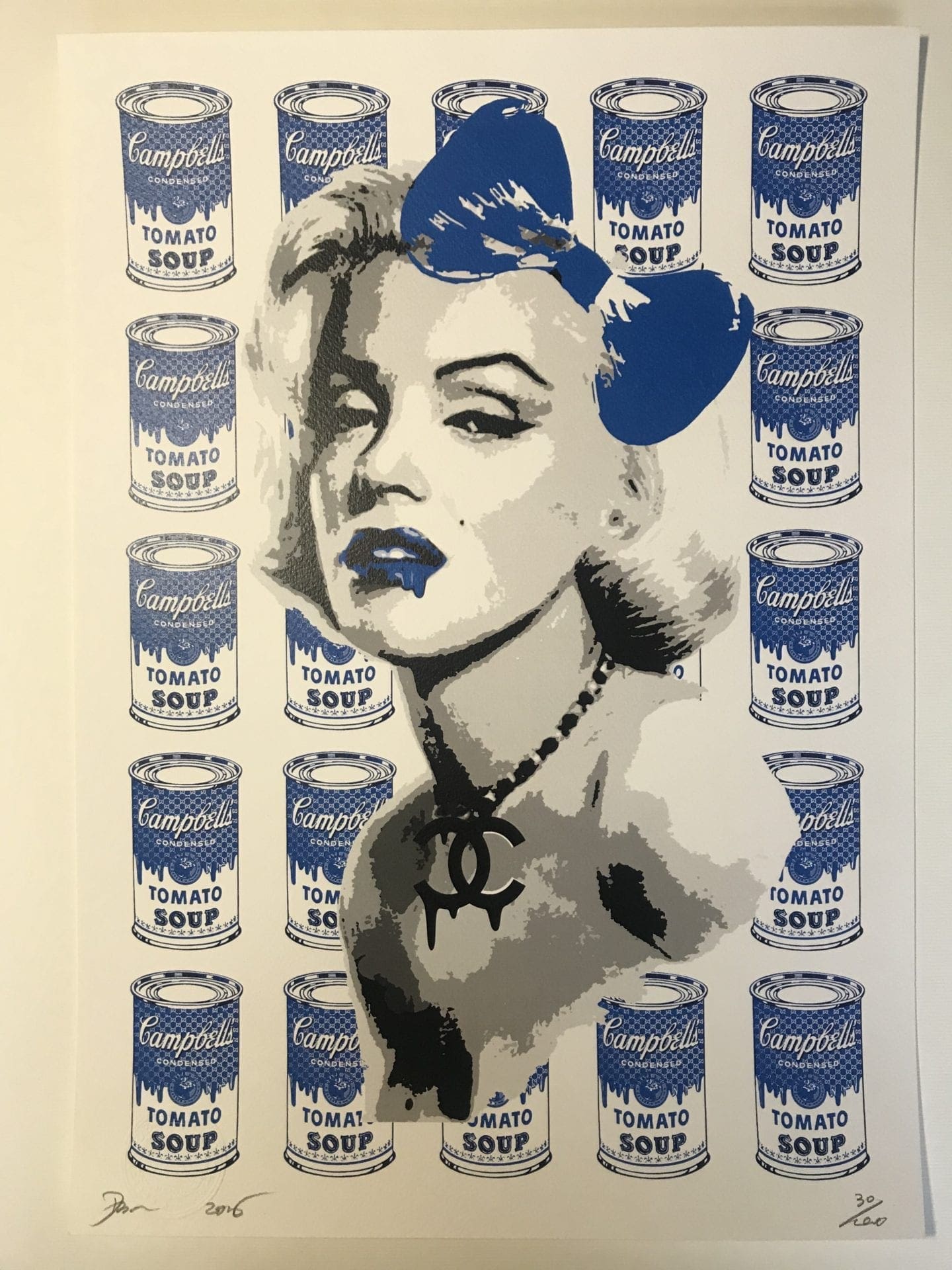 Death NYC – Blue Campbell soup Marylin