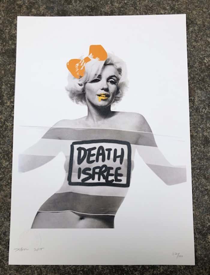 Death NYC – Death is free, sérigraphie 2015