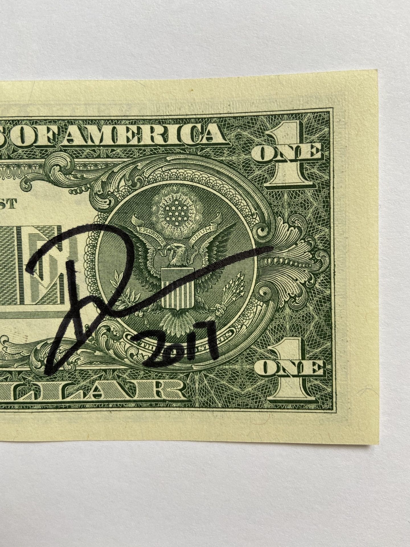 Death NYC – FAT, Collage sur billet de 1 dollar