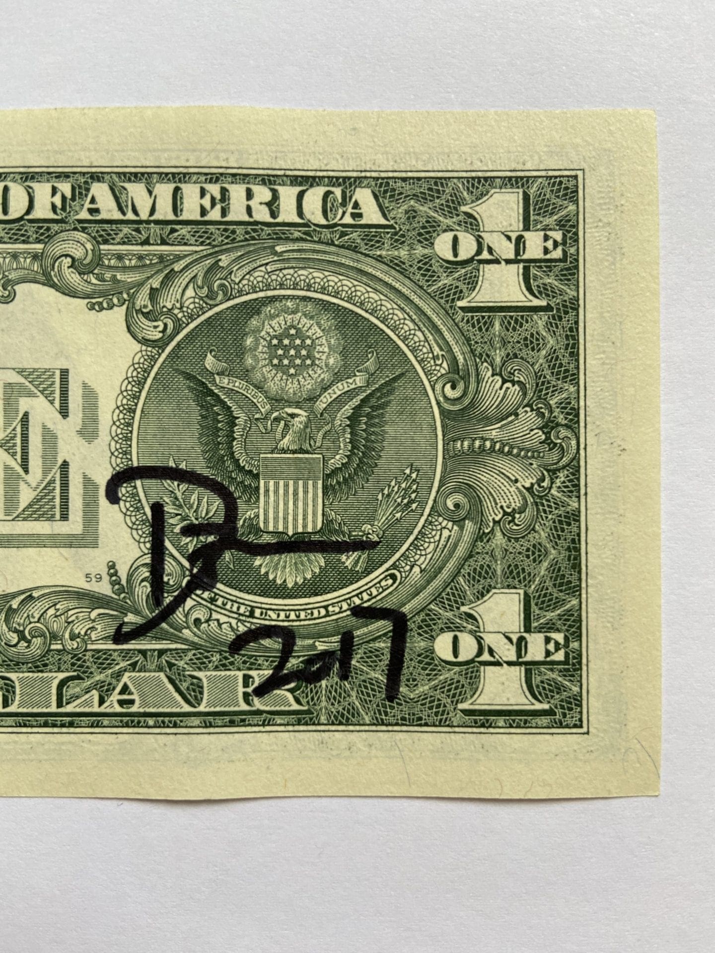 Death NYC – Collage sur billet de 1 dollar (2017)