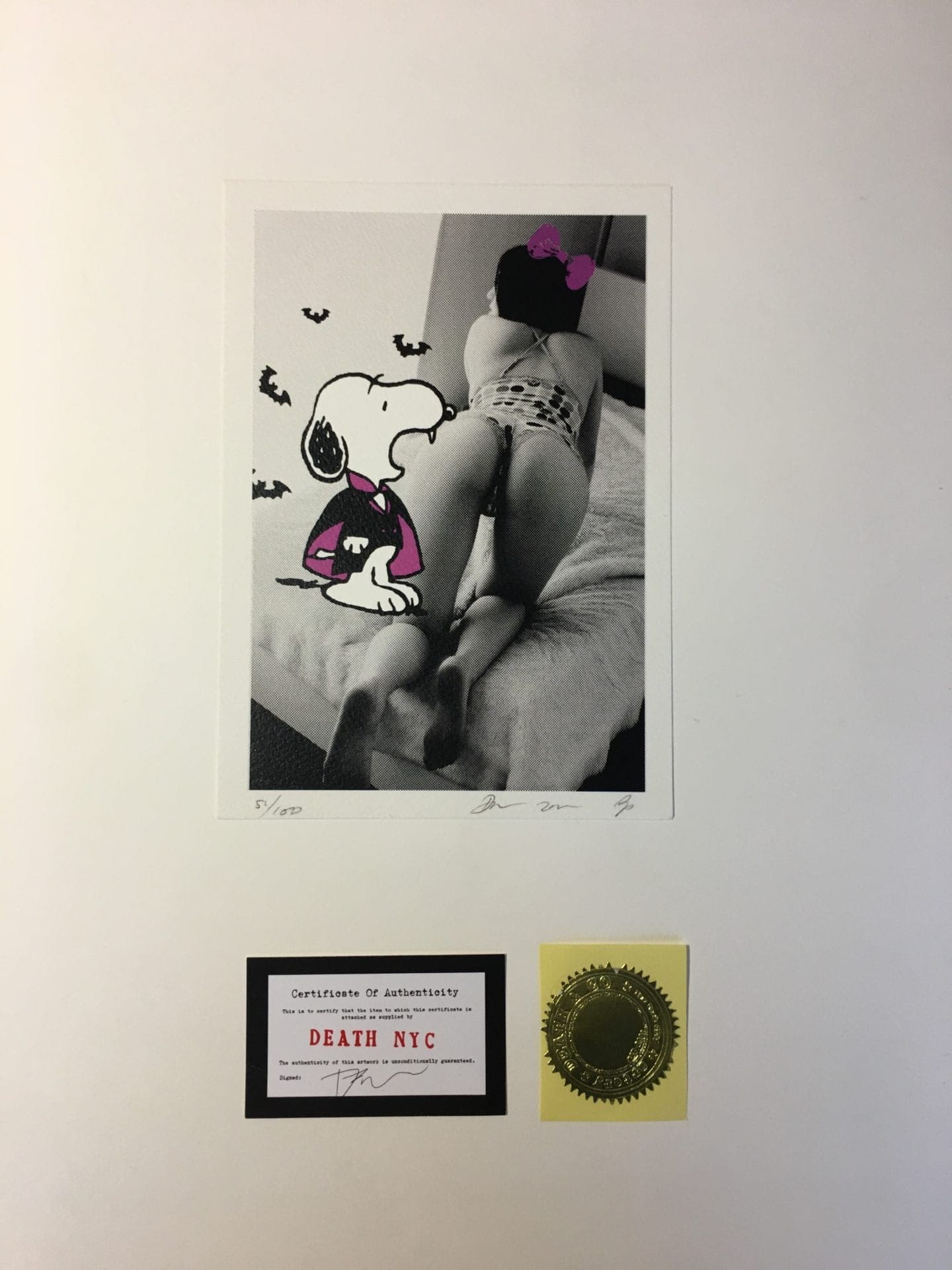 Death NYC – Snoopy Vamp, Sérigraphie signée