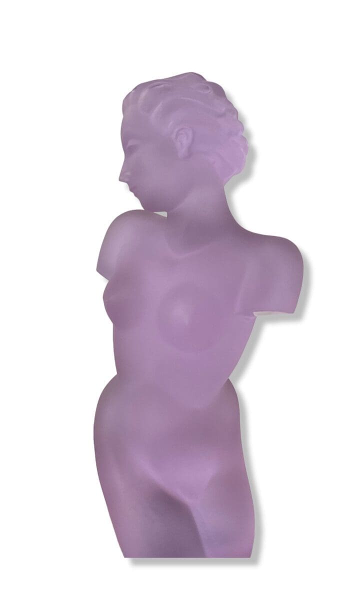 Eleon Von Rommel – Buste en verre violet