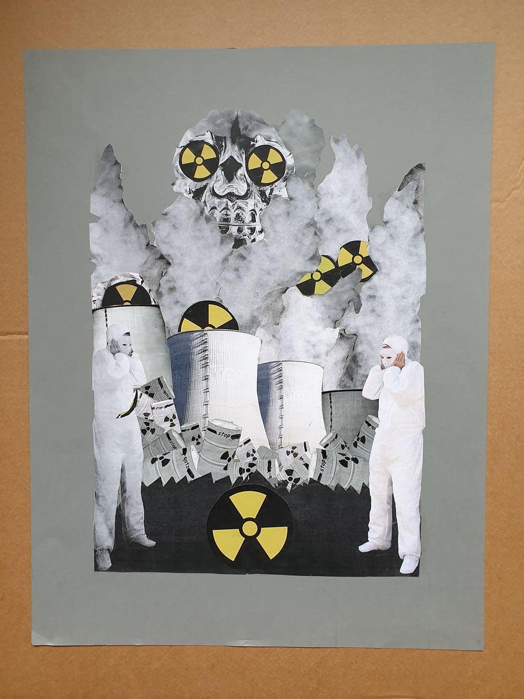 Elisa Casbas – Risque nucléaire, collage 2018