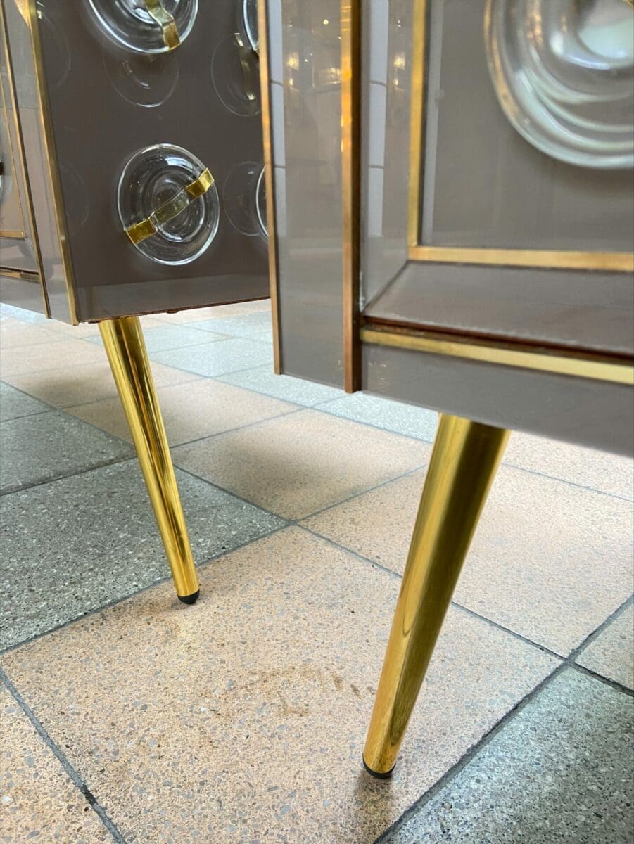 Gaetano Sciolari – Paire de buffets / cabinets verre de Murano