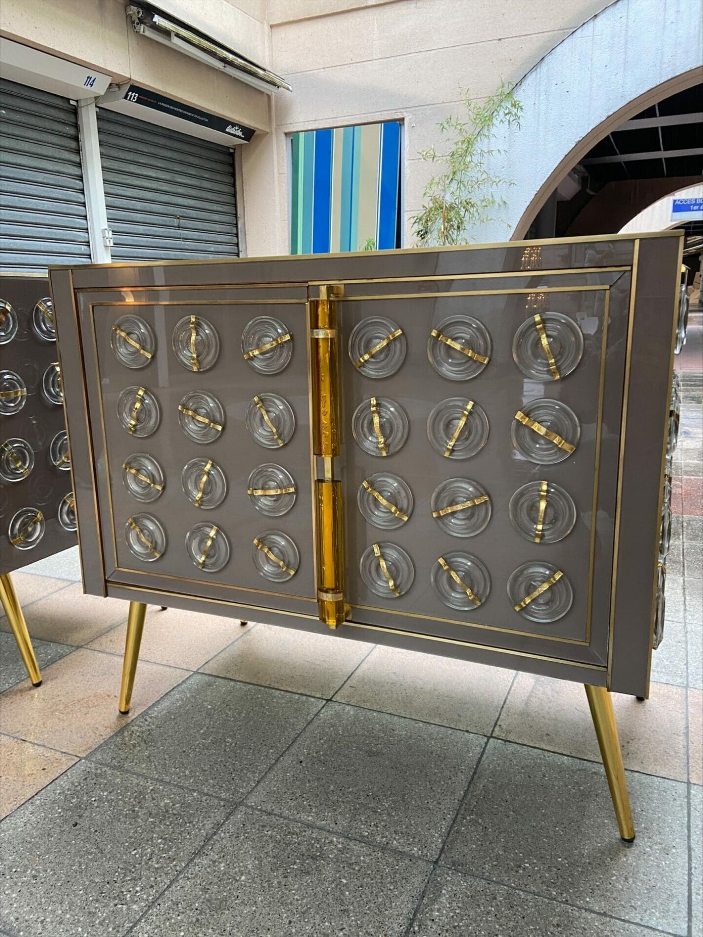 Gaetano Sciolari – Paire de buffets / cabinets verre de Murano