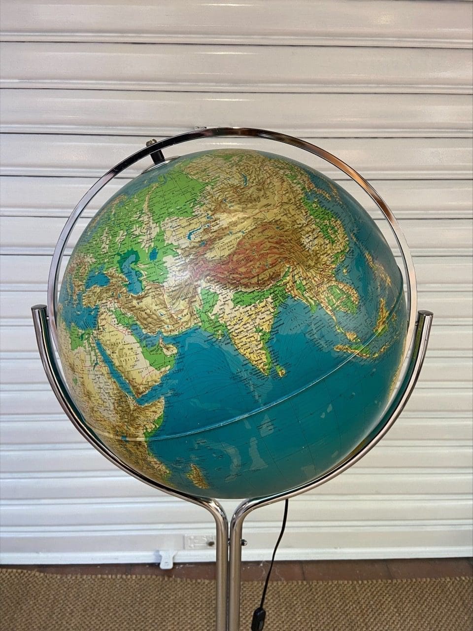 Globe Vintage De Agostini – Métal Chromé et Plastique, Circa 1970