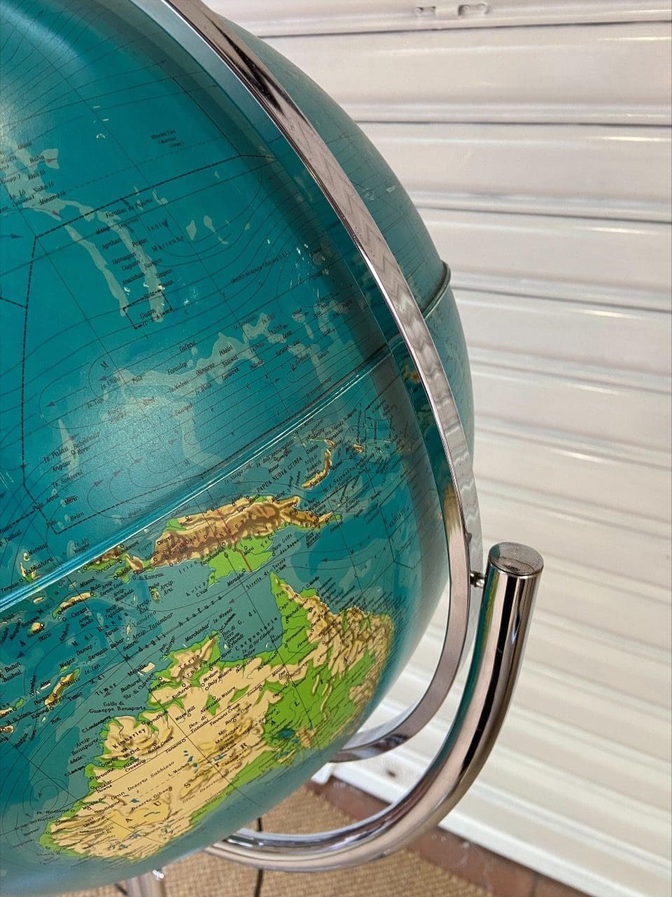 Globe Vintage De Agostini – Métal Chromé et Plastique, Circa 1970