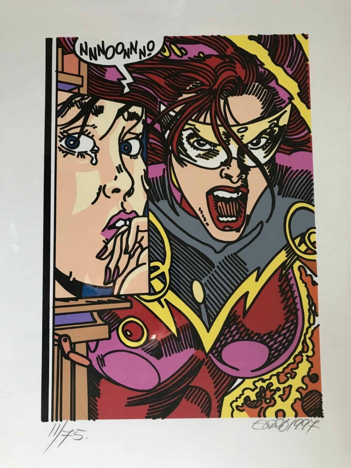 Erró – Lithographie Love Queen, série Femmes Fatales