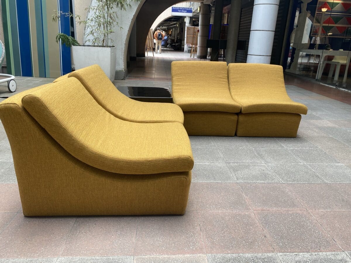 Canapé Soft modulable en tissu Kvadrat, inspiré de Guy Lefèvre, circa 1972