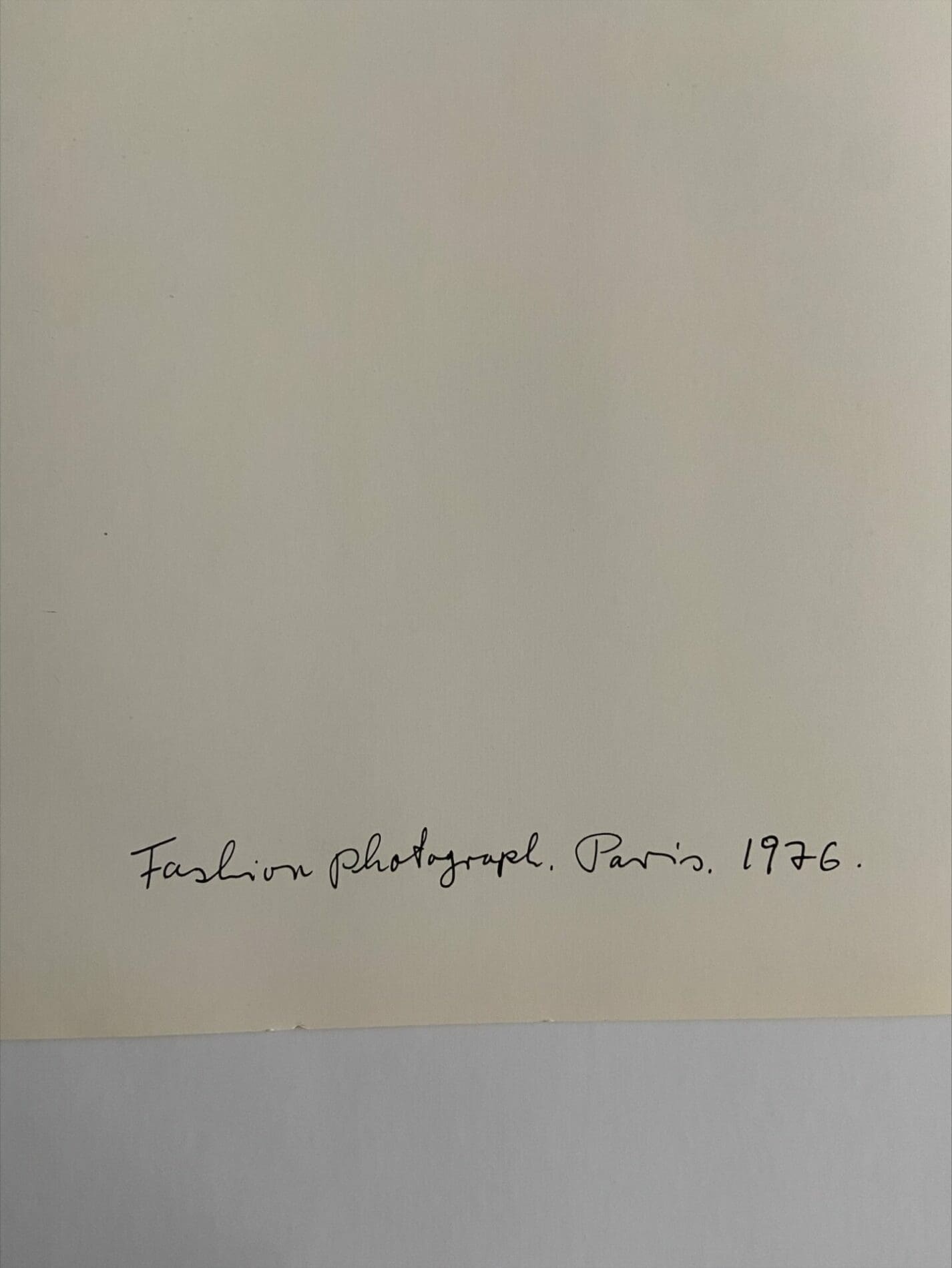 Helmut Newton – Fashion Photograph Paris 1977