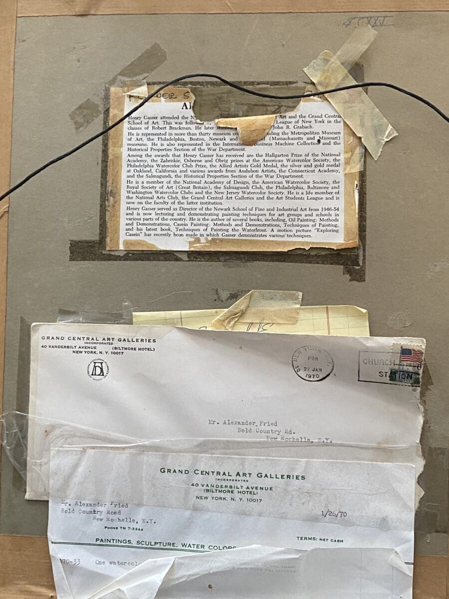 Henry Gasser – Aquarelle « Flower Stall Rome »