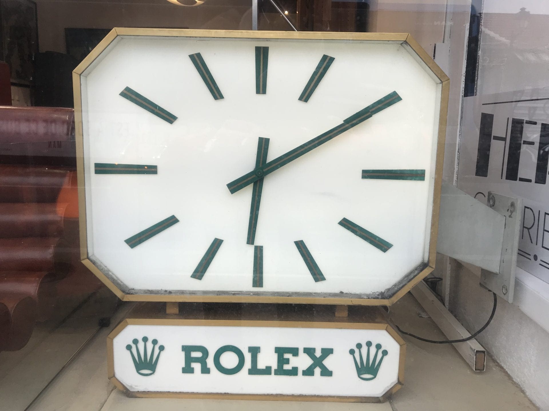 Horloge duoface de distributeur ROLEX