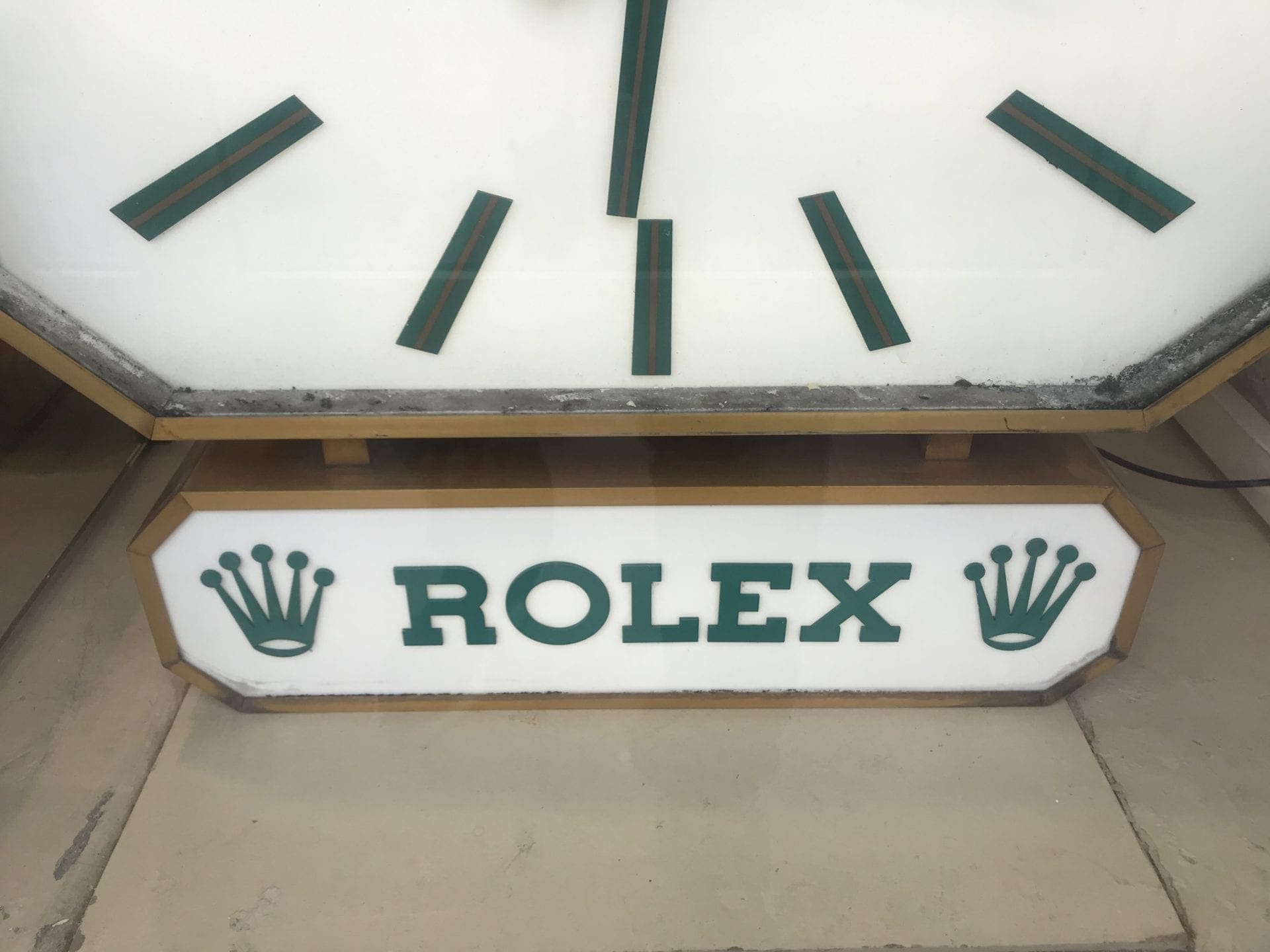 Horloge duoface de distributeur ROLEX