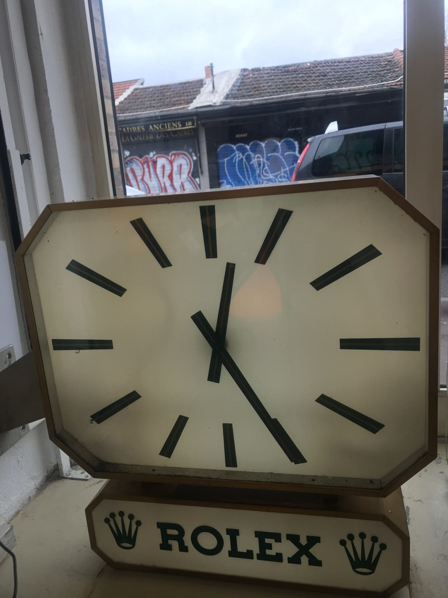 Horloge duoface de distributeur ROLEX