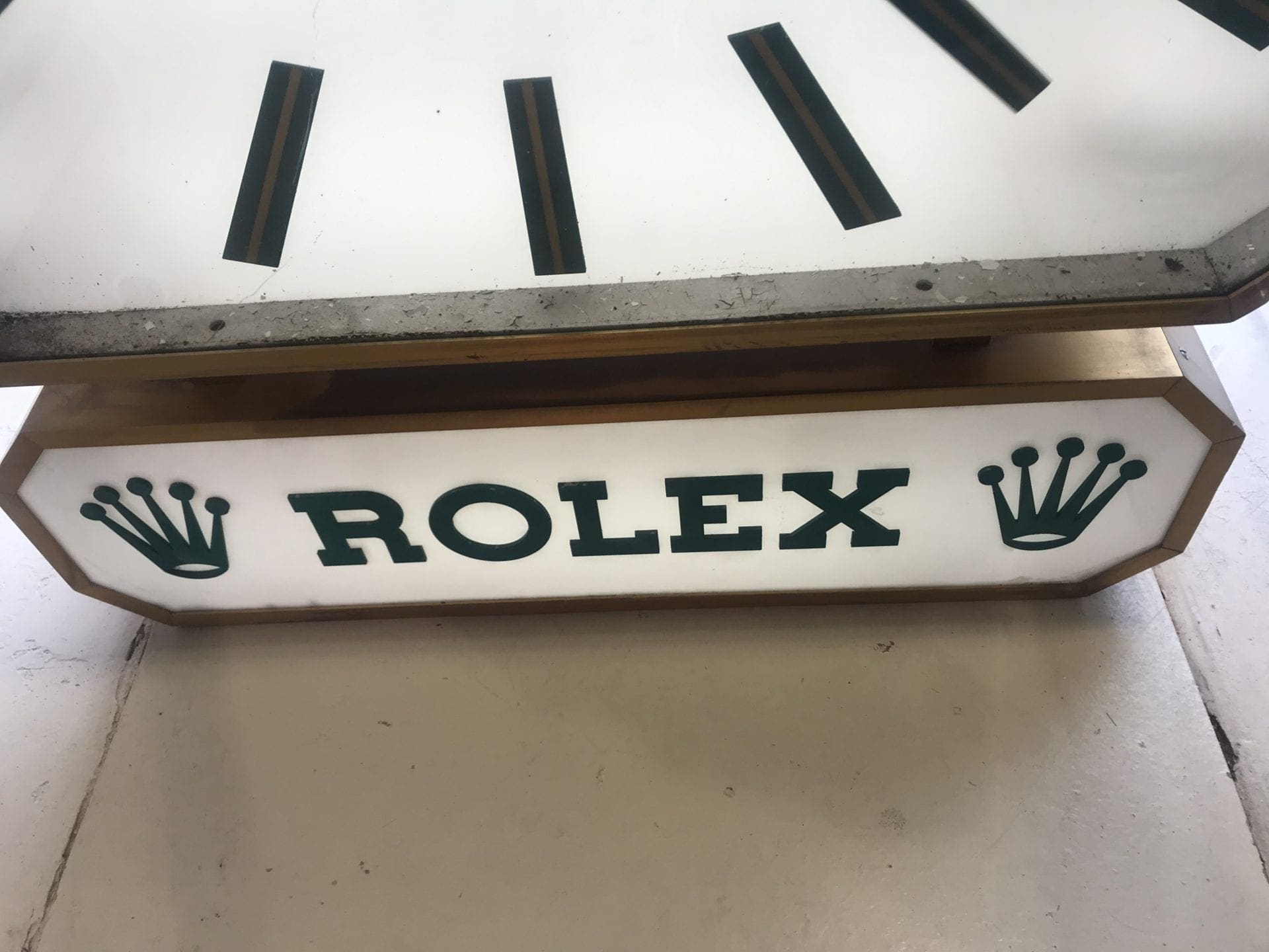 Horloge duoface de distributeur ROLEX