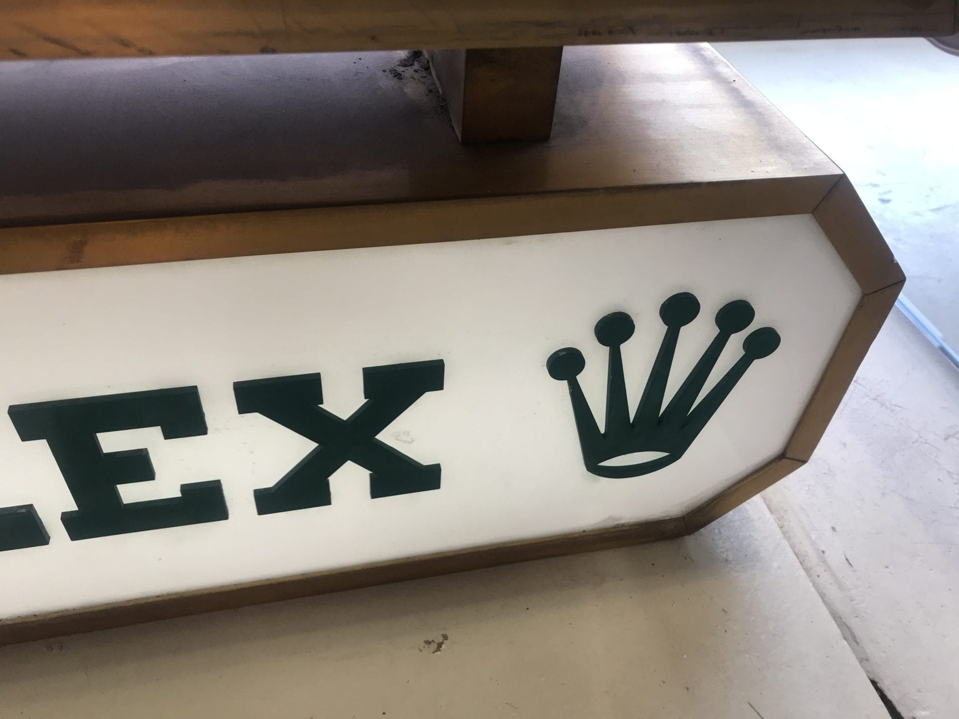 Horloge duoface de distributeur ROLEX